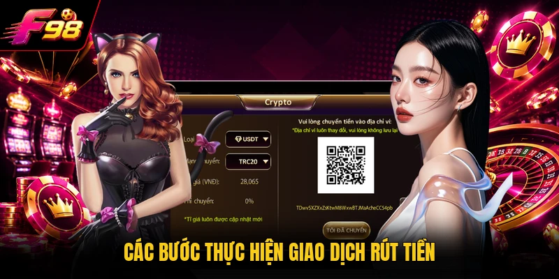 Các bước thực hiện giao dịch rút tiền