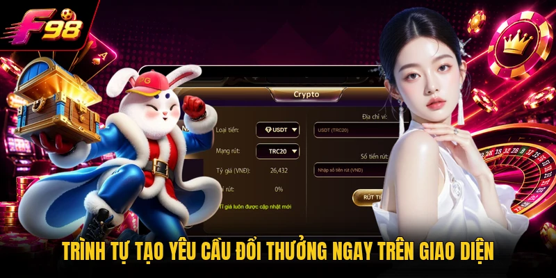 Trình tự tạo yêu cầu đổi thưởng ngay trên giao diện